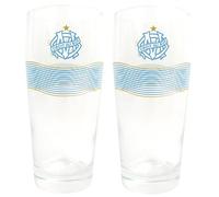 OLYMPIQUE DE MARSEILLE 2 x Verre à Bière 48 cl OM Collection officielle
