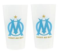 OLYMPIQUE DE MARSEILLE 2 x Verre gobelet éco cup 600 ml OM - Collection officielle Fabriqué en France