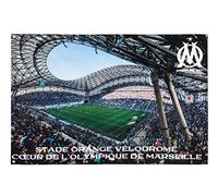 OLYMPIQUE DE MARSEILLE Drapeau Om - Collection Officielle Taille 140 x 90 cm