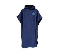 Om Poncho de Bain Logo Adulte | 100% Coton | Oeko-TEX | Taille Unique | Bleu Marine