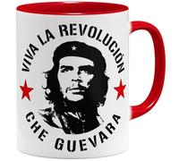 OM3® Viva La Revolucion Che Guevara Tasse en céramique 325 ml Imprimé des deux côtés Rouge