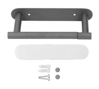Omabeta 1PCS Porte-Toilettes en Acier Inoxydable, sous Support de Rouleau de Tissu Mural Armoire, Porte-Serviettes en Papier pour Cuisine de Salle de Bain (Gris)