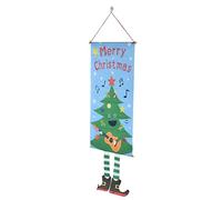 Omabeta Bannière de Porte de Noël pour Décorations Festives, Panneau en Toile à Suspendre avec un Design Unique pour la Maison et les Magasins, Tissu Non tissé, 1 Pièce (Arbre de Noël)
