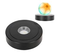 Omabeta Base D'affichage Rotative à LED, Support de Plateau Tournant 360 | Moteur Silencieux, alimenté par USB ou par Batterie, Lumière LED Brillante, pour Bijoux, Acrylique, Statues et Objets de