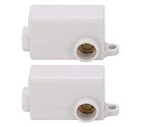 Omabeta Boîte de Connecteur de Jonction en Ligne 2 Pièces, Connecteur de Bornes de Type T Durable pour Plafonnier et Câblage D'interrupteur, ABS Ignifuge, 1000 V, 80 A