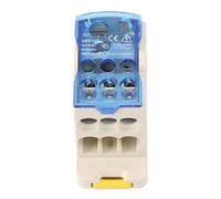 Omabeta Boîte de Jonction D'alimentation sur Rail DIN avec Couvercle Transparent, Connecteur de Bornier 1000 V AC DC pour Armoires de Distribution, Boîtier PC Ignifuge (125A)