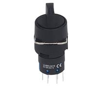Omabeta Bouton de Commutation 25 Pièces, Sélecteur Rotatif Autobloquant avec Lumière, 3 Niveaux pour Machines-outils et équipements Industriels, Contacts Argentés de 16 Mm (CA/CC24V)