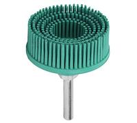 Omabeta Brosse de Polissage à Disque à Poils de 2 Pouces, pour L'élimination de la Rouille et le Meulage, Matériau en Caoutchouc émeri Durable (Verte)