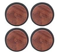 Omabeta Butée de Porte Cylindrique en Bois Massif, Antidérapante, Robuste pour les Types de Sols, Idéale pour le Bureau à Domicile, 4 Pièces