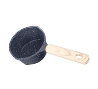 Omabeta Casserole de Cuisine Antiadhésive, Marmite Profonde pour Frire et Chauffer le Lait, Construction Compacte en Aluminium (Noire)