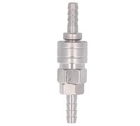 Omabeta Coupleur D'air à Connexion Rapide, Raccords de Tuyaux Pneumatiques Autobloquants en Acier Inoxydable pour Accessoires Automobiles, 1 Ensemble (Connexion rapide autobloquante Φ8 longue queue)