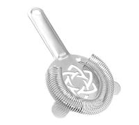 Omabeta Filtre à Glace Ergonomique Durable de Crépine de Barre D'acier Inoxydable pour les Barmans à la Maison 16.5x10cm 1 Pièce