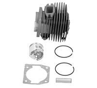 Omabeta Kit de Cylindre de 45.2mm, Segments de Piston de Remplacement Durables pour Accessoires de Tronçonneuse à 58cc, Fer et Alliage D'aluminium, 1 Jeu