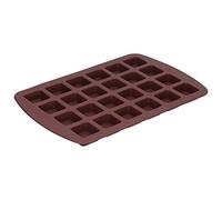 Omabeta Moule à Chocolat en Silicone 24 Grilles, Moule de Cuisson Flexible Non Toxique pour Cupcakes et Bonbons 33x21cm Couleur café