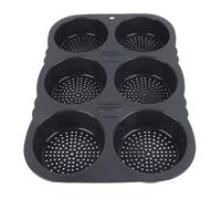 Omabeta moule de cuisson à 6 cavités Moule à pain à Hamburger pliable et réutilisable à 6 cavités, résistant à la art accessoire