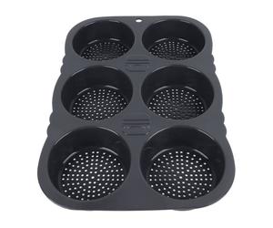 Omabeta moule de cuisson à 6 cavités Moule à pain à Hamburger pliable et réutilisable à 6 cavités, résistant à la art accessoire