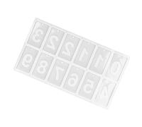 Omabeta Moule en Silicone Souple, Flexible et Durable, pour la Fabrication de Gâteaux, Cadeaux de Noël, 185g, Blanc (Moule de signalisation numérique 60-739)