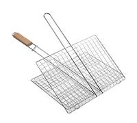 Omabeta Panier de Barbecue en Acier chromé, Panier de Grill de Poisson Polyvalent Antirouille pour la Cuisine et les Grillades en Plein Air 1 unité