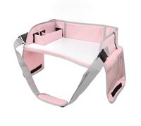 OMABETA Plateau de voyage pour enfants avec planche effaçante à sec Planche à dessin pour siège d'auto jeux table Rose