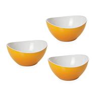 Omada Design 3 Petits Bols de 12 cm et 30 vec intérieur blanc et extérieur coloré, va au lave-vaisselle, résistant aux chocs et à l'usure quotidienne, Ligne Trendy