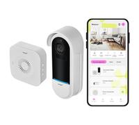OMAJIN by Netatmo – Sonnette connectée vidéo sans fil 2K sur piles, carillon inclus, IP65