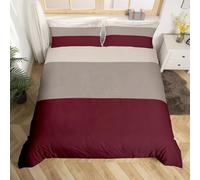 Ombre Gris Beige Wine Rouge Stripes Parure de Lit Géométrique Housse de Couette 140x200cm Moderne l'art des Rayures Sets de Housse de Couette Art Abstrait Parure Housse de Couette Série literie