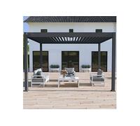 Ombréa Pergola bioclimatique Ombréa autoportante 3x4M - Anthracite - ELMO