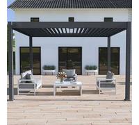 Ombréa Pergola bioclimatique Ombréa autoportante 3x4M - Anthracite - ELMO Anthracite G