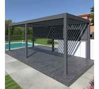 Ombréa Pergola bioclimatique Ombréa autoportante 3x6M - Anthracite - ELMO Anthracite G