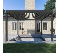 Ombréa Pergola bioclimatique Ombréa autoportante 4x4M - Anthracite - ELMO Anthracite G