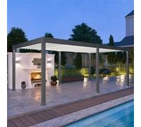 Ombréa Pergola bioclimatique Ombréa autoportante 4x6M - Anthracite/blanc - ELMO G