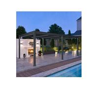 Ombréa Pergola bioclimatique Ombréa autoportante 4x6M - Anthracite - ELMO Anthracite G