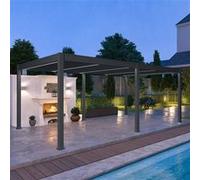 Ombréa Pergola bioclimatique Ombréa autoportante 4x6M - Anthracite - ELMO Anthracite G