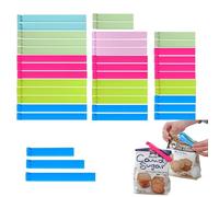 OMBRISA Pince Sachet Alimentaire 40pcs, Clip Fermeture Sachet Alimentaire Longueur 6/8/11cm, Réutilisable Plastique Clip Fermeture Cuisine, pour Sceller les Sacs de Congélation, Collations, Noix, Café