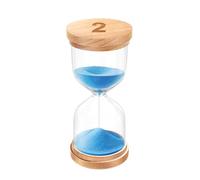 OMCCHK Sablier 2 minutes en bois avec sable doré, salon, maison, décoration de bureau, sablier vintage pour temps de cuisson, yoga, méditation, cadeau d'anniversaire