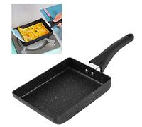 Omelette carrée aux œufs, poêle japonaise Tamagoyaki Mini cuisinière à revêtement céramique antiadhésive avec poignée anti-brûlure, cuisinière à gaz et plaque à