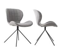 OMG - 2 chaises design en tissu gris Gris