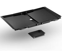Omgoods - Bac de récupération universel pour barbecues - Réglable de 60 à 80 cm - Adapté aux modèles 3, 4 ou 5 brûleurs - Acier de haute qualité - Noir - Compatible avec les barbecues à gaz - Bac de r