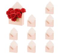Omgoods - Boîtes cadeaux florales - 10 boîtes en papier pliables, couleur rose