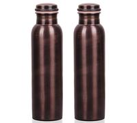 Omgoods - Bouteille d'eau en cuivre avec sac de transport - 1000 ml, bénéfices ayurvédiques, lot de 2