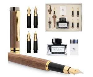 Omgoods - Coffret cadeau de stylo plume de luxe, comprenant de l'encre et des stylos de rechange pour l'écriture et la calligraphie
