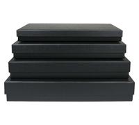 Omgoods - Coffret cadeau noir de luxe, comprenant 4 articles
