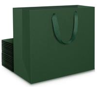 Omgoods - Coffret de 20 sacs cadeaux en papier recy ouleur vert foncé
