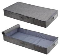 Omgoods - Coffret de rangement sous lit, lot de 2, couleur gris clair