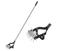 Omgoods - Cultivateur rotatif pour jardin - Manche réglable de 67 pouces, outil de jardinage 2-en-1 pour désherber