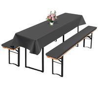 Omgoods - Ensemble de 2 coussins pour banc de jardin et nappe pour fêtes