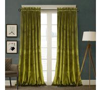 Omgoods - Ensemble de 2 rideaux en velours de luxe - 52 x 63 inch, vert olive