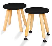 Omgoods - Ensemble de 2 tabourets en bois pour enfants, avec pieds réglables en hauteur, adaptés aux enfants et aux tout-petits