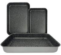 Omgoods - Ensemble de 3 plaques pour lasagnes avec revêtement antiadhésif - Convient au lave-vaisselle