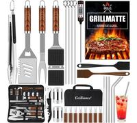 Omgoods - Ensemble d'outils de barbecue - 30 accessoires avec mallette